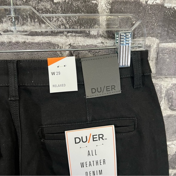 NWT Duer All-Weather Denim High Rise Barrel Pant - Black - Picture 10 of 16